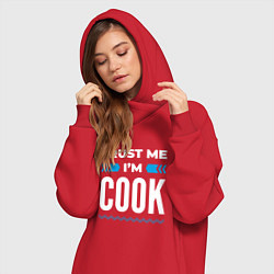 Женское худи-платье Trust me Im cook, цвет: красный — фото 2