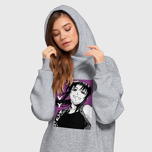 Женская толстовка-платье Двурукая Реви / Меланж – фото 3