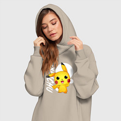 Женское худи-платье Funko pop Pikachu, цвет: миндальный — фото 2