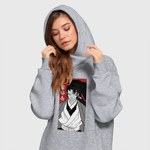 Женская толстовка-платье Охотник Ёриичи / Меланж – фото 3