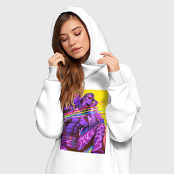 Женское худи-платье Дофламинго - One Piece, цвет: белый — фото 2