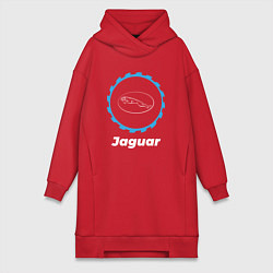Женское худи-платье Jaguar в стиле Top Gear, цвет: красный