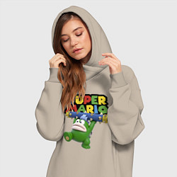Женское худи-платье Super Mario - Spike - Character, цвет: миндальный — фото 2