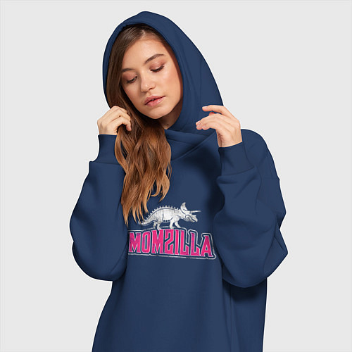 Женская толстовка-платье Momzilla / Тёмно-синий – фото 3