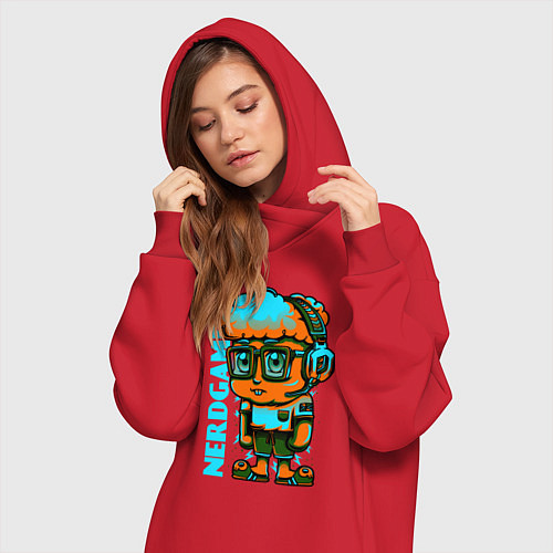 Женская толстовка-платье Нерогеймер / Красный – фото 3