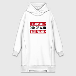 Женское худи-платье God of War: Ultimate Best Player, цвет: белый