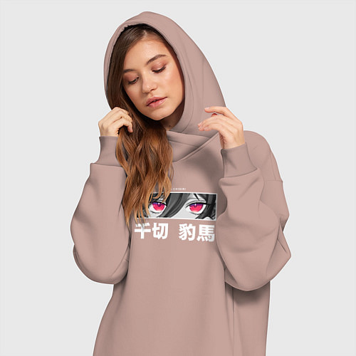 Женская толстовка-платье Eyes Hyoma Chigiri / Пыльно-розовый – фото 3