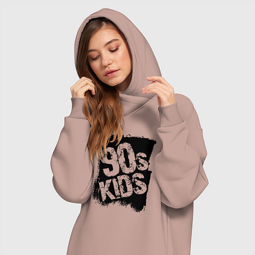 Женская толстовка-платье Дети девяностых / Пыльно-розовый – фото 3