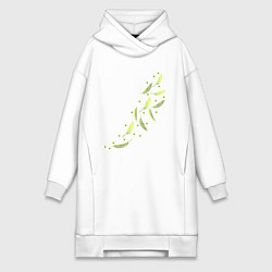 Женская толстовка-платье Тропические листья разлетаются
