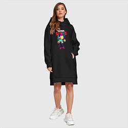 Женское худи-платье Честер - Бравл старс, цвет: черный — фото 2