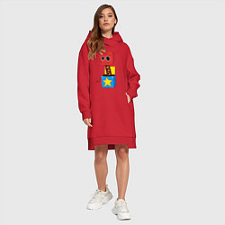 Женское худи-платье Бокси Бу Поппи Плейтайм, цвет: красный — фото 2