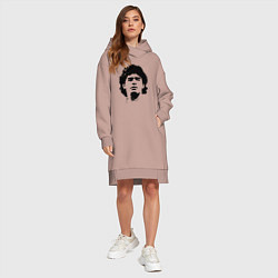 Женское худи-платье Face Maradona, цвет: пыльно-розовый — фото 2