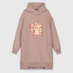 Женская толстовка-платье Милый девятихвостый демон