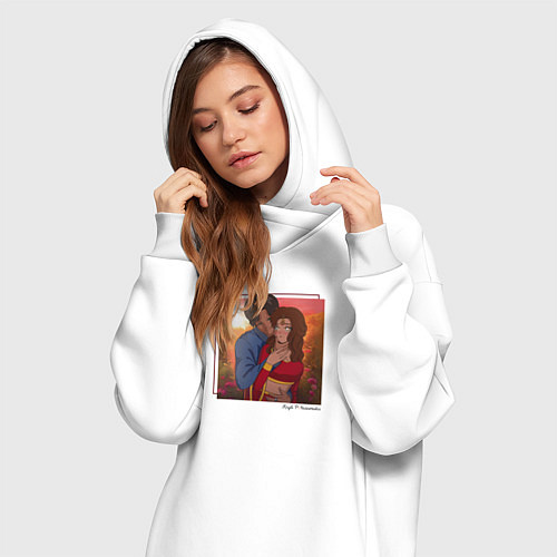 Женская толстовка-платье Амала и Амрит КЗТ / Белый – фото 3