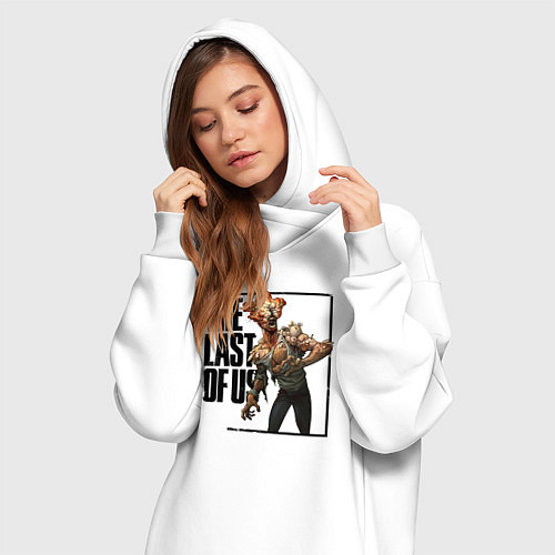 Женская толстовка-платье Clicker - The last of us / Белый – фото 3