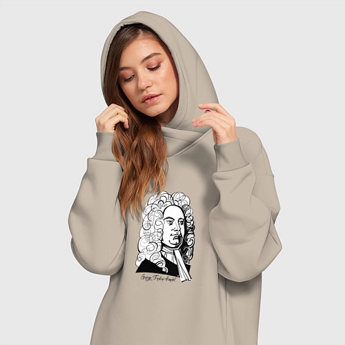 Женская толстовка-платье Георг Фридрих Гендель / Миндальный – фото 3