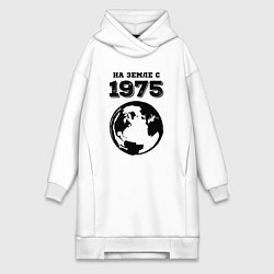 Женская толстовка-платье На Земле с 1975 с краской на светлом