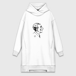 Женское худи-платье Морис Равель, цвет: белый