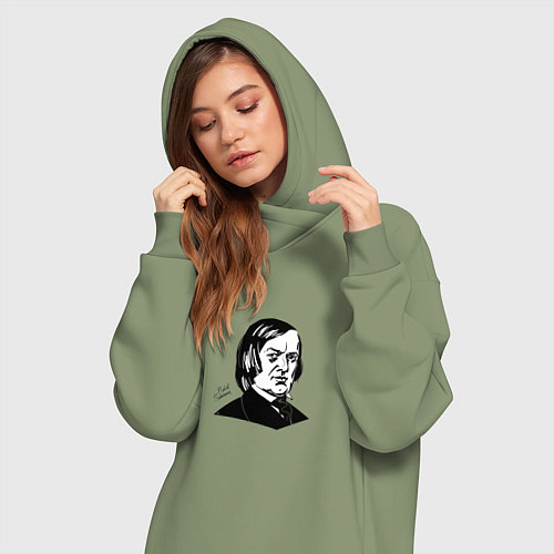 Женская толстовка-платье Роберт Шуман / Авокадо – фото 3