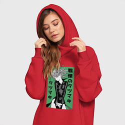 Женское худи-платье Герой Тацумаки, цвет: красный — фото 2