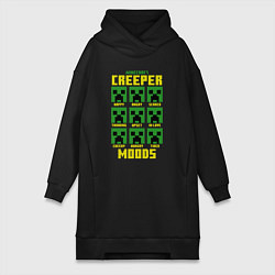 Женское худи-платье Minecraft состояния, цвет: черный