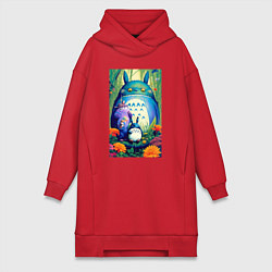 Женская толстовка-платье My neighbor Totoro - neural network - art