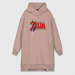 Женское худи-платье The Legend of Zelda game, цвет: пыльно-розовый