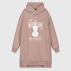 Женское худи-платье Wednesday Adams, цвет: пыльно-розовый