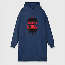 Женская толстовка-платье Born to grill