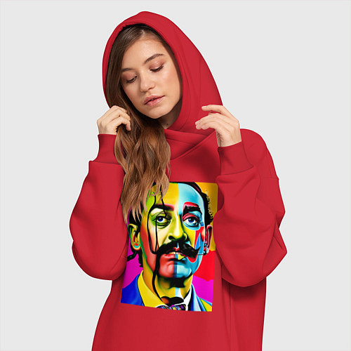 Женская толстовка-платье Salvador Dali / Красный – фото 3