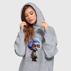 Женское худи-платье Профессор наук, цвет: меланж — фото 2