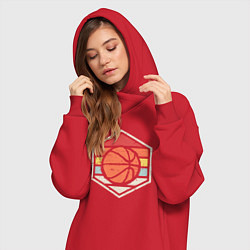 Женское худи-платье Basket Baller, цвет: красный — фото 2