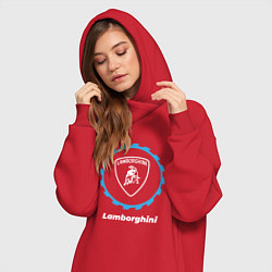 Женское худи-платье Lamborghini в стиле Top Gear, цвет: красный — фото 2