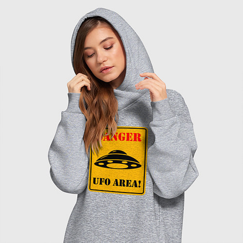 Женская толстовка-платье Зона НЛО / Меланж – фото 3