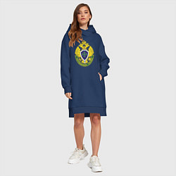 Женское худи-платье Пограничные войска - герб, цвет: тёмно-синий — фото 2