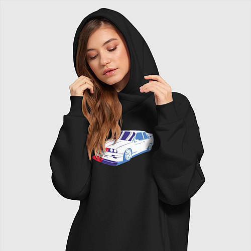 Женская толстовка-платье Style BMW / Черный – фото 3