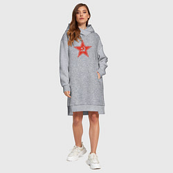 Женское худи-платье USSR star, цвет: меланж — фото 2
