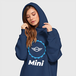 Женское худи-платье Mini в стиле Top Gear, цвет: тёмно-синий — фото 2