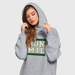 Женское худи-платье Run Milwaukee Bucks, цвет: меланж — фото 2