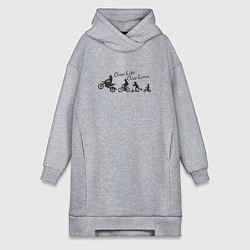 Женская толстовка-платье One life one love