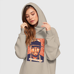 Женское худи-платье 50 Cent get rich, цвет: миндальный — фото 2