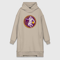 Женское худи-платье No blood no foul, цвет: миндальный