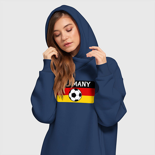 Женская толстовка-платье Football Germany / Тёмно-синий – фото 3
