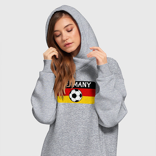 Женская толстовка-платье Football Germany / Меланж – фото 3