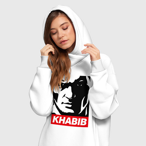 Женская толстовка-платье Obey Khabib / Белый – фото 3