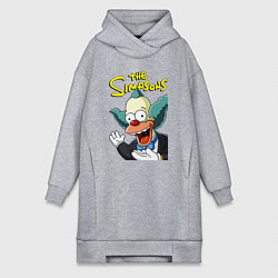 Женское худи-платье Krusty the clown, цвет: меланж