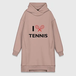 Женская толстовка-платье I Love Tennis