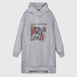 Женское худи-платье Always P1 black, цвет: меланж