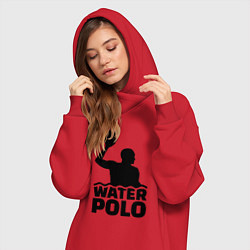 Женское худи-платье Водное поло, цвет: красный — фото 2