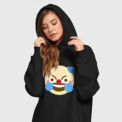 Женское худи-платье Клоунада удалась, цвет: черный — фото 2